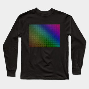 DIAGONAL STRIPES, RAINBOW COLOURS Long Sleeve T-Shirt